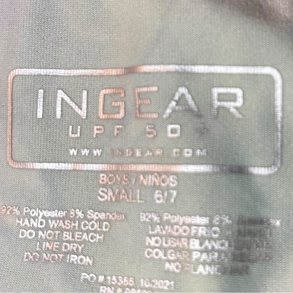 INGEAR Boys UPF 50+ Sun protection UV Long Sleeve Hoodie with kangaroo Pockets - Picture 5 of 5